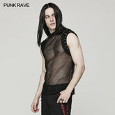 WT-620DQM Punk Translucent Vest?-??Punk Rave Clothing