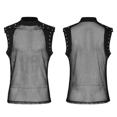 WT-620DQM Punk Translucent Vest?-??Punk Rave Clothing