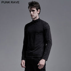 WT-635 Simple everyday Gothic long sleeve T-shirt?-??Punk Rave Clothing