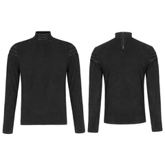 WT-635 Simple everyday Gothic long sleeve T-shirt?-??Punk Rave Clothing