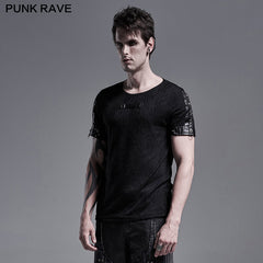 WT-658TDM Punk short sleeve T-shirt?-??Punk Rave Clothing