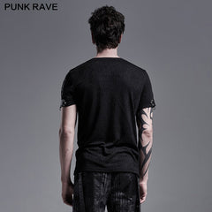 WT-658TDM Punk short sleeve T-shirt?-??Punk Rave Clothing