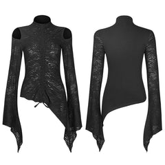 WT-671TCF Gothic Drawstring Long Sleeve T-shirt?-??Punk Rave Clothing