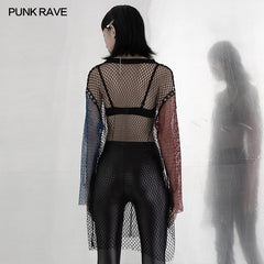 WT-698TCF Daily punk perspective network T-shirt?-??Punk Rave Clothing