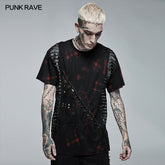 WT-702TDM Punk Loose Printing Short Sleeves T-shirt?-??Punk Rave Clothing