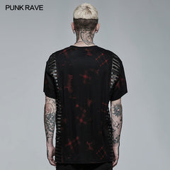 WT-702TDM Punk Loose Printing Short Sleeves T-shirt?-??Punk Rave Clothing