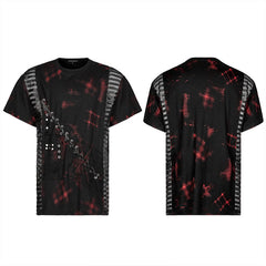 WT-702TDM Punk Loose Printing Short Sleeves T-shirt?-??Punk Rave Clothing