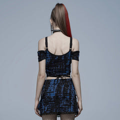 WT-707BXF Gothic knitted print T-shirt?-??Punk Rave Clothing