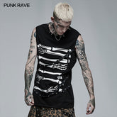 WT-715BXM Punk Daily Wear Printing Sleeveless T-shirt?-??Punk Rave Clothing