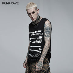 WT-715BXM Punk Daily Wear Printing Sleeveless T-shirt?-??Punk Rave Clothing