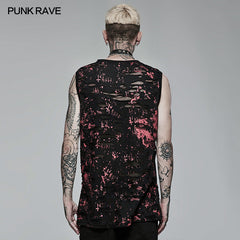 WT-716BXM Punk Daily Wear Printing Sleeveless T-shirt?-??Punk Rave Clothing