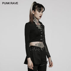 WT-721DQF Double Pullover T-shirt?-??Punk Rave Clothing