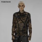 WT-734TCM Punk tie-dyed pullover T-shirt?-??Punk Rave Clothing