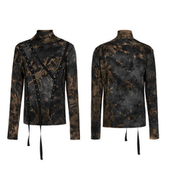 WT-734TCM Punk tie-dyed pullover T-shirt?-??Punk Rave Clothing