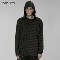 WT-737TCM Goth daily spliced T-shirt?-??Punk Rave Clothing