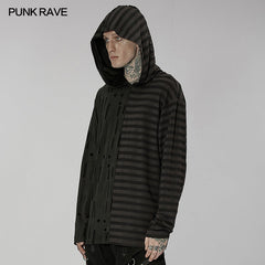 WT-737TCM Goth daily spliced T-shirt?-??Punk Rave Clothing
