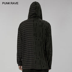 WT-737TCM Goth daily spliced T-shirt?-??Punk Rave Clothing