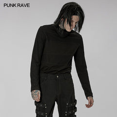 WT-743TCM Goth one-piece masked long sleeve T-shirt?-??Punk Rave Clothing