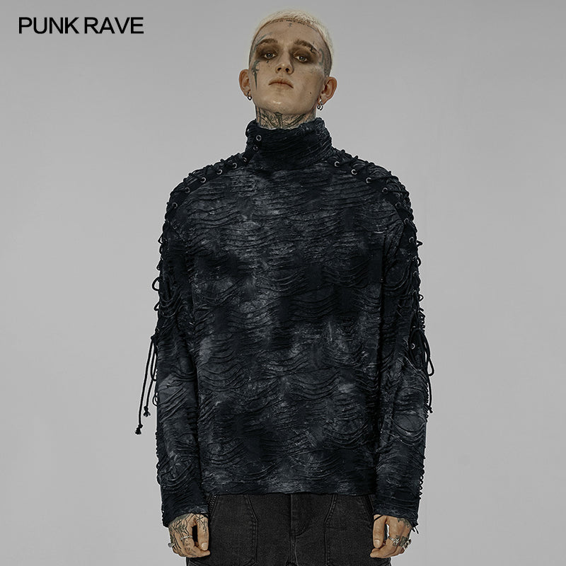 WT-749TCM Post-apocalyptic style T-shirt?-??Punk Rave Clothing