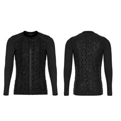 WT-753TCM Goth knitted printed long sleeve T-shirt?-??Punk Rave Clothing