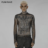 WT-756TCM Punk sexy gauze T-shirt?-??Punk Rave Clothing