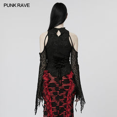 WT-758TCF Goth Sexy Lace T-shirt?-??Punk Rave Clothing
