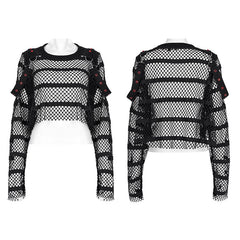 WT-761TCF Punk Loose Mesh T-shirt?-??Punk Rave Clothing