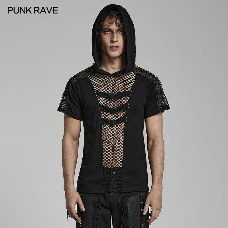 WT-769TDM Punk Hooded T-shirt?-??Punk Rave Clothing