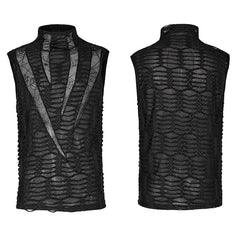 WT-777BXM Goth sharp teeth vest?-??Punk Rave Clothing
