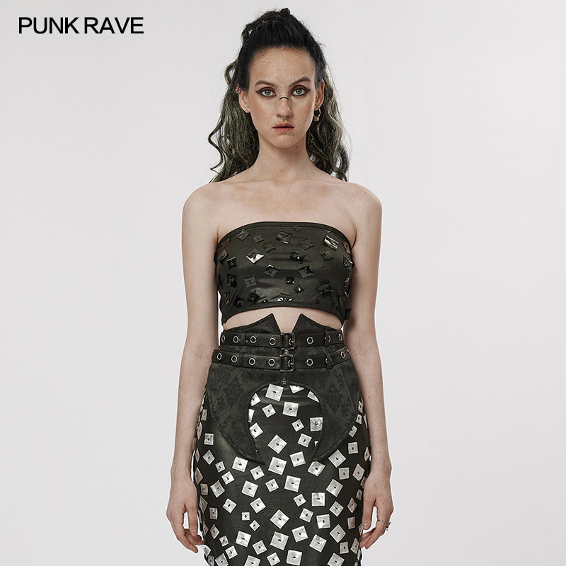 WT-779BXF Punk daily tube top?-??Punk Rave Clothing