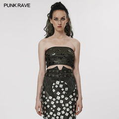WT-779BXF Punk daily tube top?-??Punk Rave Clothing