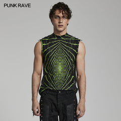 WT-781BXM Cyber printed vest?-??Punk Rave Clothing
