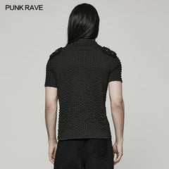 WT-787TDM Punk handsome short T-shirt?-??Punk Rave Clothing