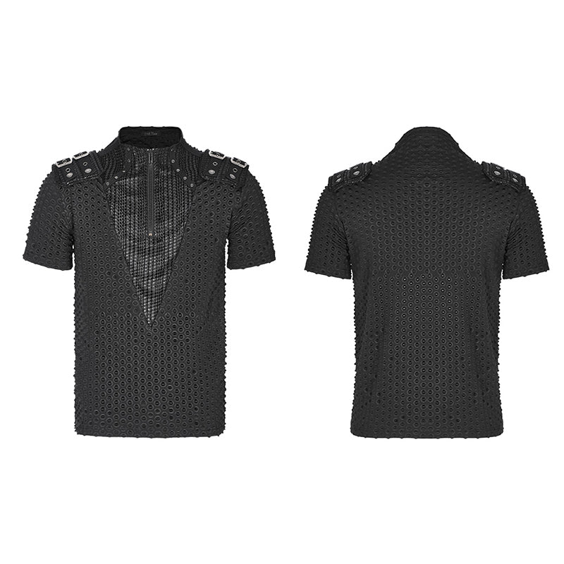 WT-787TDM Punk handsome short T-shirt?-??Punk Rave Clothing