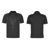 WT-787TDM Punk handsome short T-shirt?-??Punk Rave Clothing