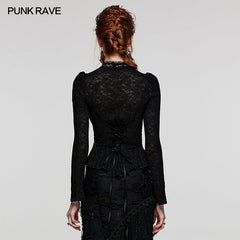 WT-809TCF Gothic Delicate standing collar Shirt?-??Punk Rave Clothing