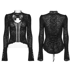 WT-809TCF Gothic Delicate standing collar Shirt?-??Punk Rave Clothing