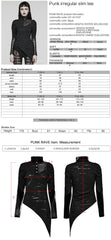 WT-811TCF Gothic Asymmetrical Distressed Punk Long Sleeve Top?-??Punk Rave Clothing