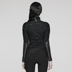 WT-811TCF Gothic Asymmetrical Distressed Punk Long Sleeve Top?-??Punk Rave Clothing