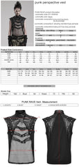WT-824BXM Edgy Studded Mesh Punk Vest with Buckle Accents?-??Punk Rave Clothing