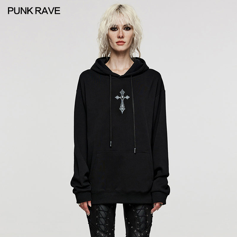 WT-839WYF Hand-stitched Goth Hoodie?-??Punk Rave Clothing