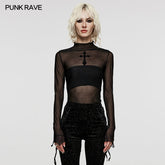WT-840TCF Goth Sexy see-through T-Shirt?-??Punk Rave Clothing