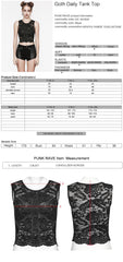 WT-847BXF Sleeveless Gothic Lace Crop Top Floral Patterned Design?-??Punk Rave Clothing