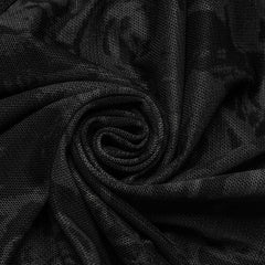 WT-857BXF Gothic Asymmetric Mesh Punk Shirt with Choker Collar?-??Punk Rave Clothing