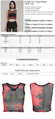 WT-866BXF Tie-Dye Mesh Crop Punk T-Shirt Edgy Fishnet Design?-??Punk Rave Clothing
