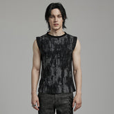 WT-887BXM Mens Gothic Grunge Sleeveless Distressed Tank Top?-??Punk Rave Clothing