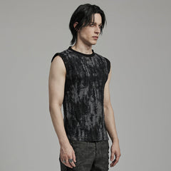 WT-887BXM Mens Gothic Grunge Sleeveless Distressed Tank Top?-??Punk Rave Clothing