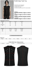 WT-899BXM Mens black Studded Gothic Punk Tank Top?-??Punk Rave Clothing