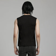 WT-899BXM Mens black Studded Gothic Punk Tank Top?-??Punk Rave Clothing