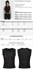 WT-920BXF Edgy Punk Vest with Eyelet and Ring Details